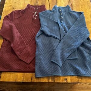 2 quilted quarter-snap pullovers Sonoma Goods For Life
